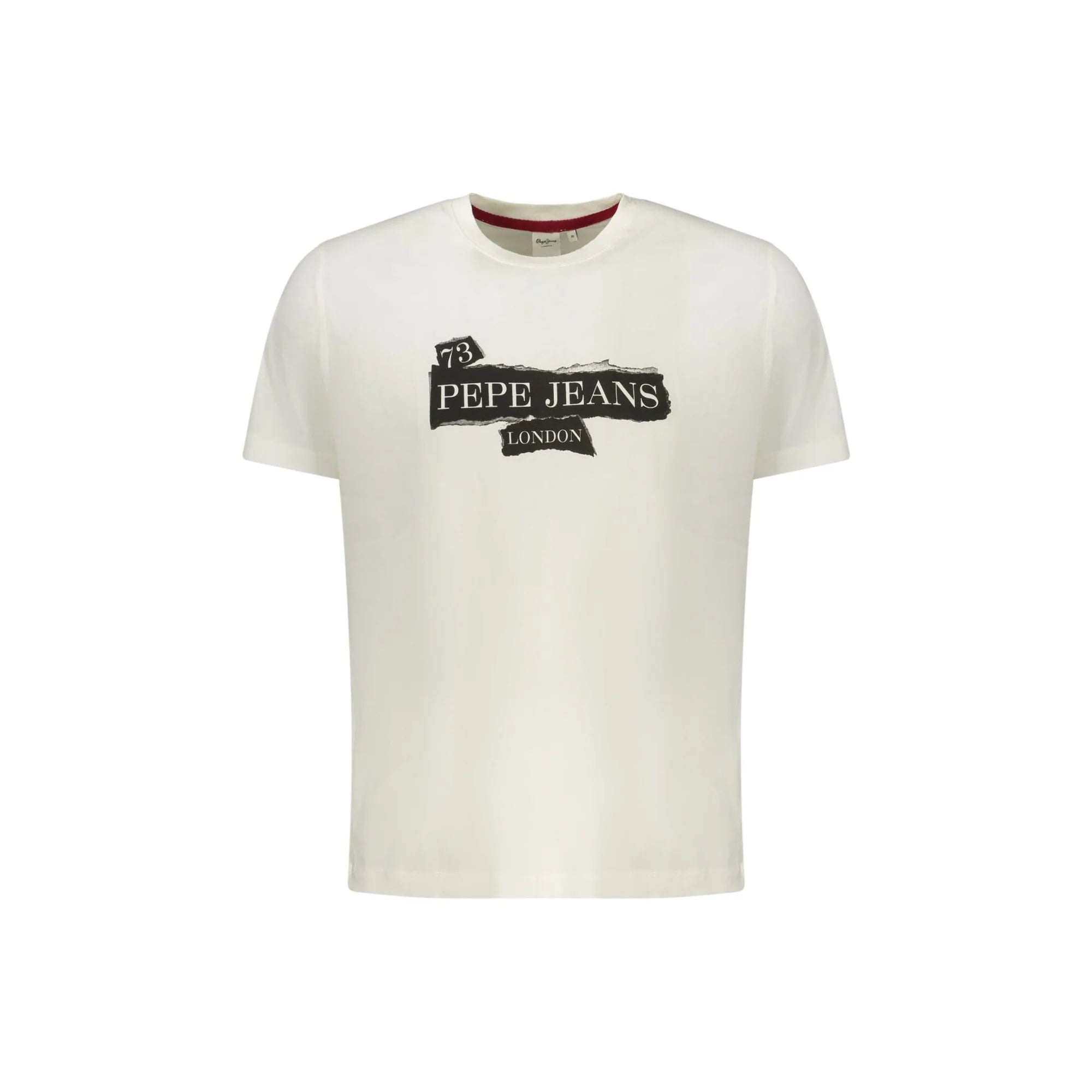 Pepe Jeans T-Shirt Maniche Corte Uomo Bianca Stampa Logo Bianco - foto prodotto